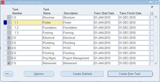Oracle Applications: Oracle Project Creation Steps