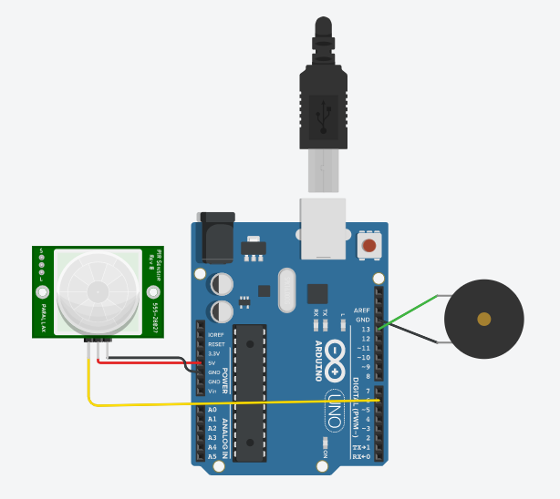 Motions Sensor Detection Alarm Arduino Tutor