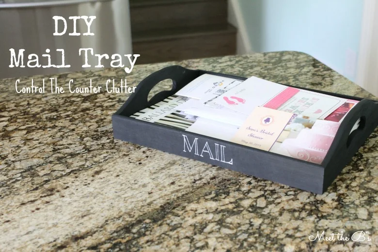 DIY Mail Storage Tray