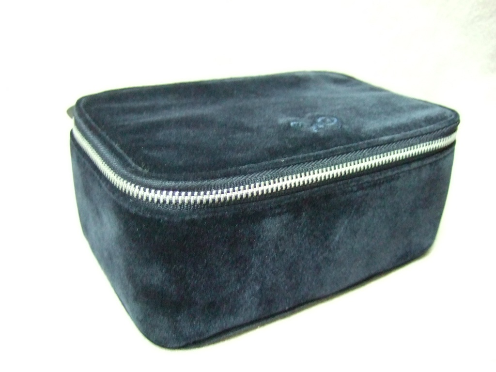 My Little Aurora Anya Hindmarch Navy Velvet Cosmetic Bag