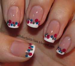 patriotic nail american designs nails french july manicure 4th polish memorial tips dots tip polka ネイル dot tutorial デザイン アート