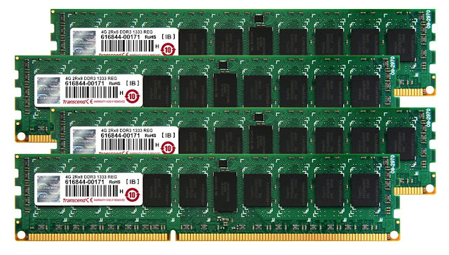 Transcend 16GB (4GB x 4 Kit) DDR3-1333 ram kit