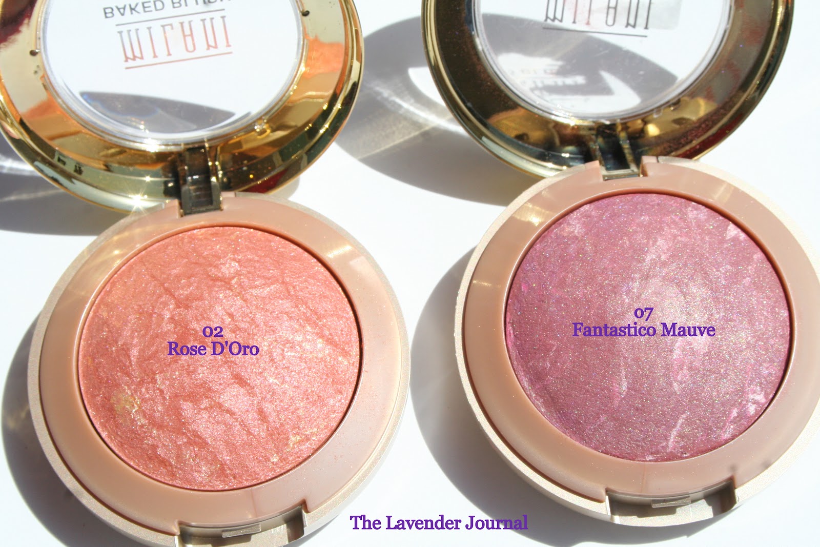 The Lavender Journal: Milani Baked Blushes :: 02 Rose D'Oro && 07 ...