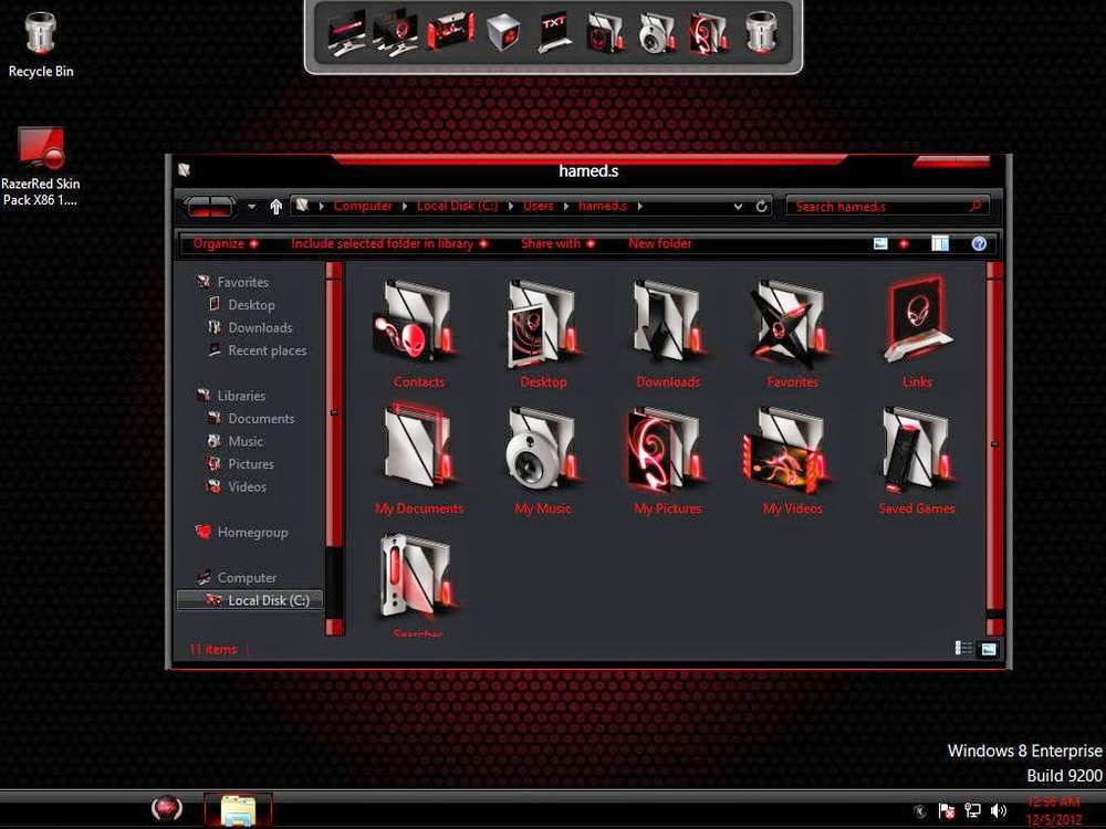 alienware invader red icon pack alienware invader red icon pack