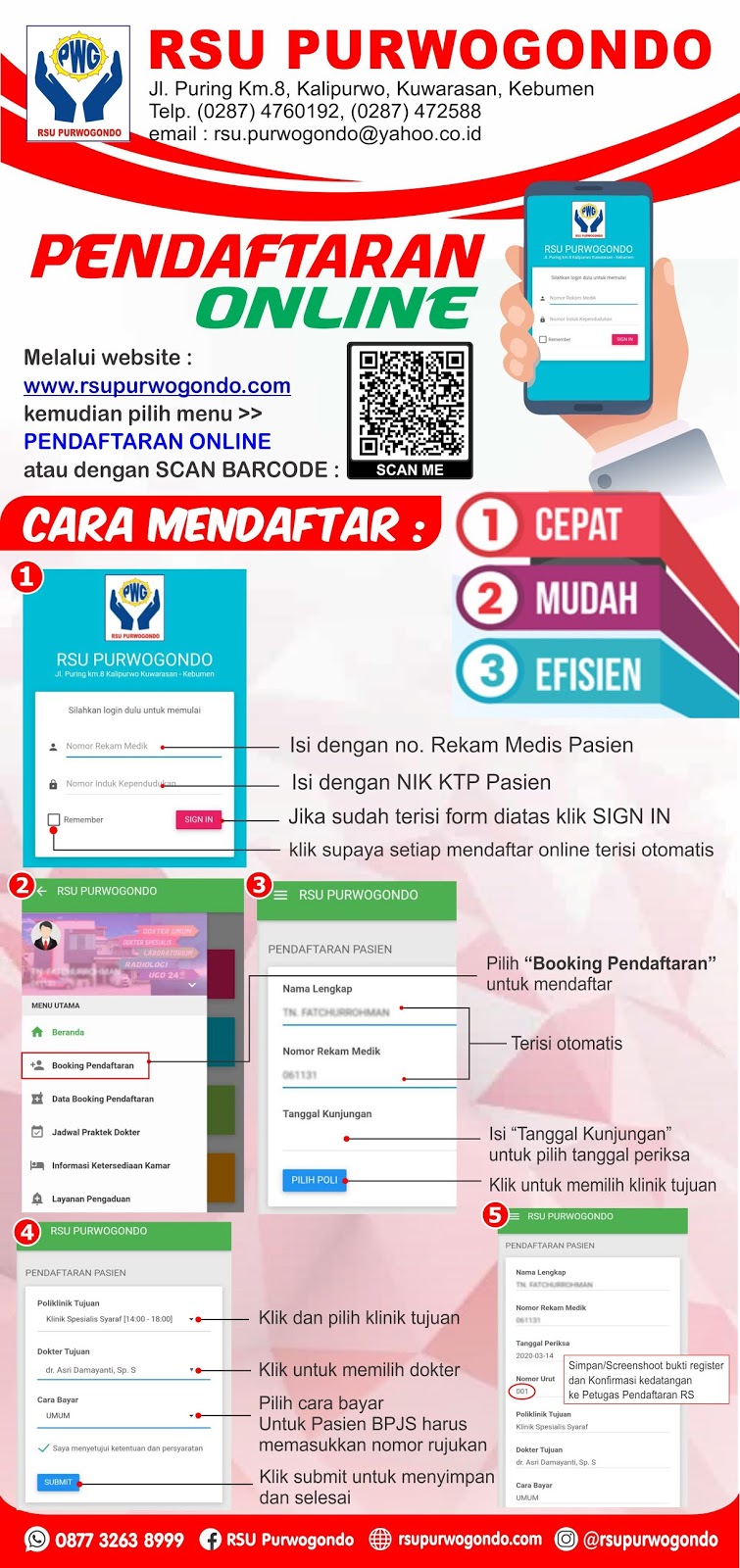 Cara Pendaftaran Online Rsu Purwogondo
