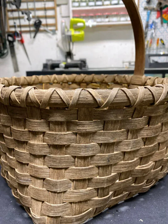 old weathered wicker basket