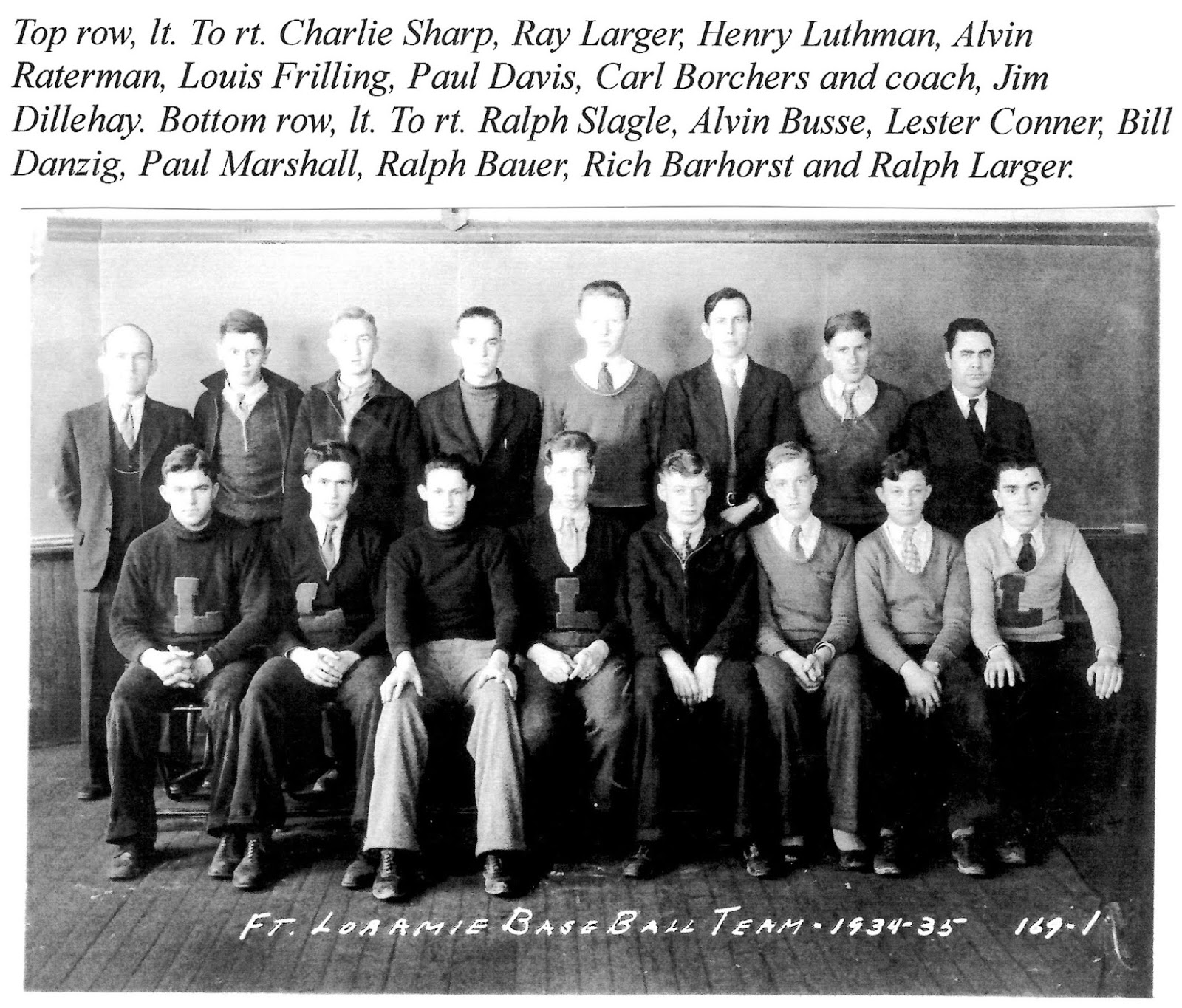 Boerger Pictorial History Ft. Loramie Baseball 193435