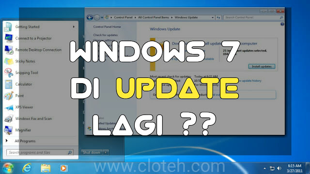 Windows 7 Diupdate ke Versi terbaru