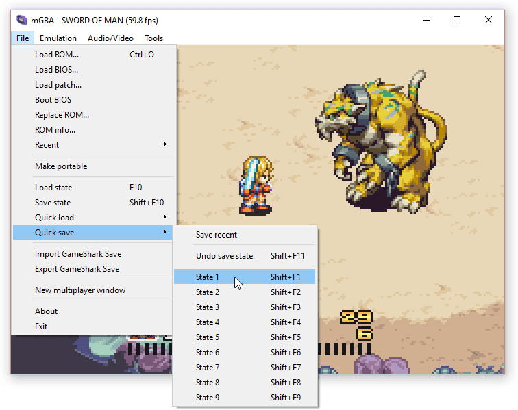 mGBA, considered the best windows GBA emulator