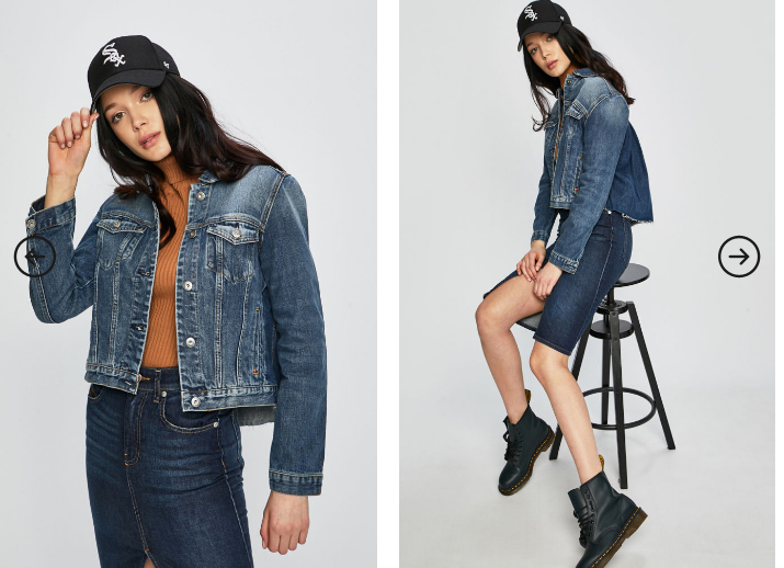 Scotch & Soda - Geaca dein denim de femei albastra originala Scotch & Soda - Geaca dein denim de femei albastra originala