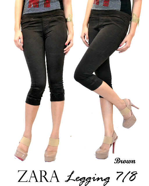 Chantique Shop ZARA Legging Cropped (Pinggang Karet)