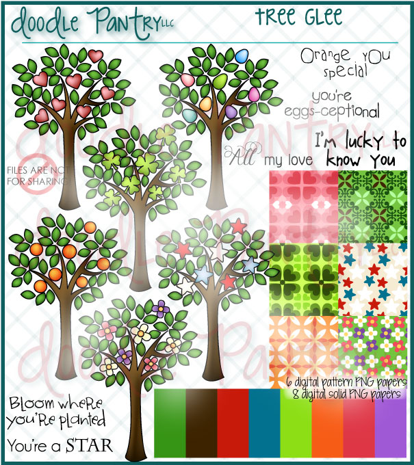 Stamp, Paper and Ink Tree Glee