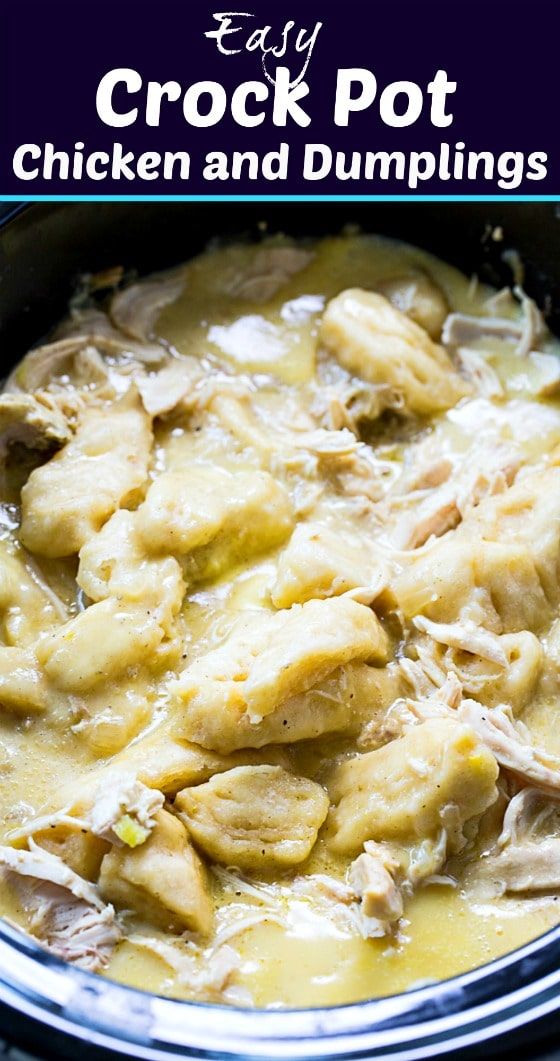 Easy Crock Pot Chicken and Dumplings Little Owl Kitchen