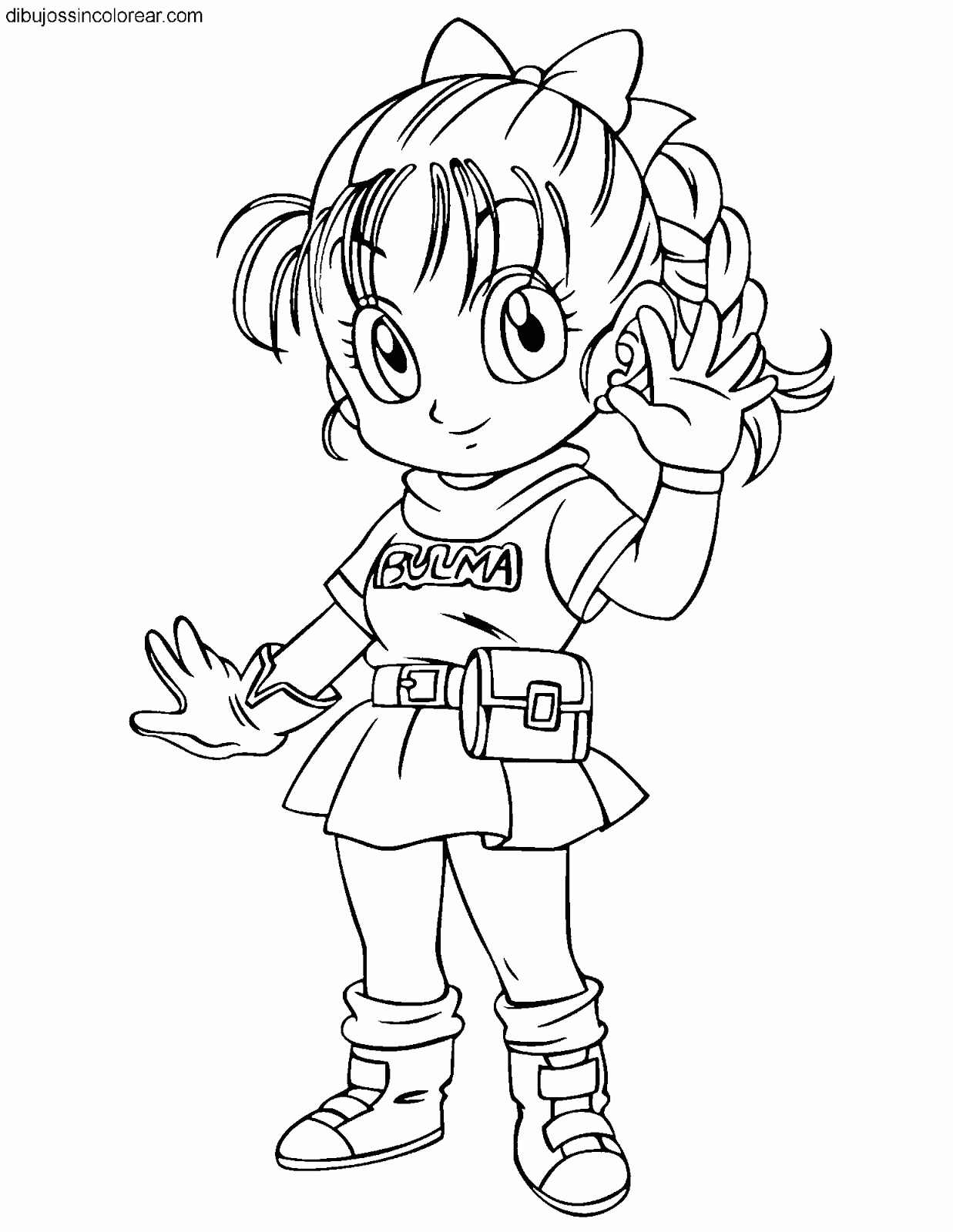 Dibujos Sin Colorear Dibujos de Bulma (Dragonball) para colorear