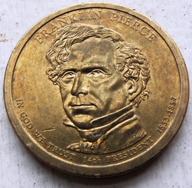 how much is franklin pierce dollar coin worth
