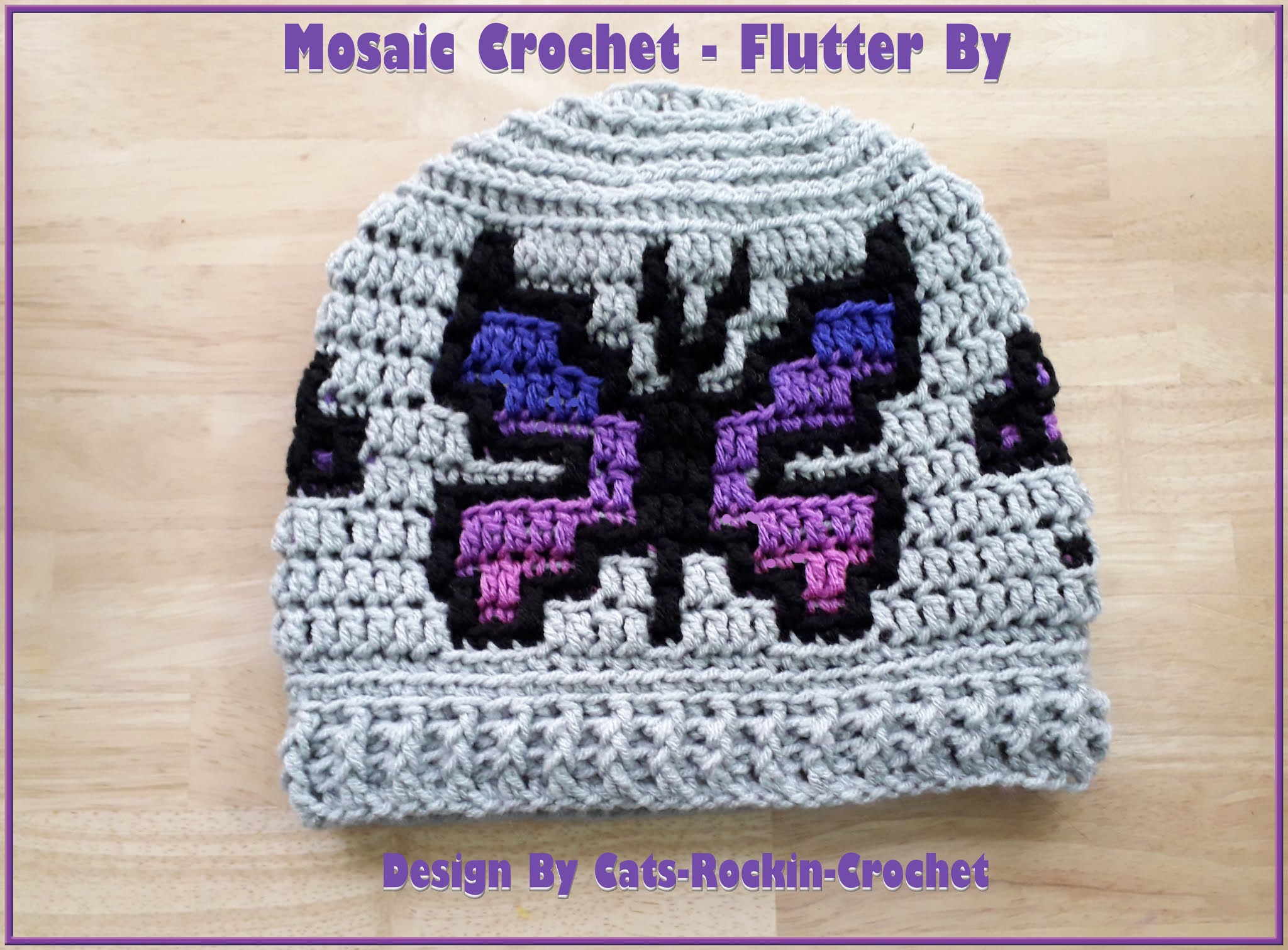 Cats Rockin Crochet Free Crochet And Knit Patterns Mosaic Crochet Flutter By Hat Pattern