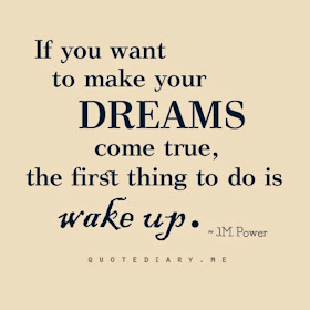 If you want to make your dreams come true, the first thing to do is wake up.