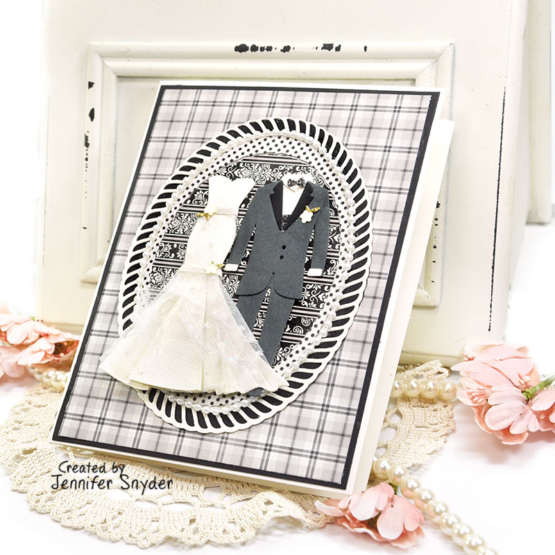 Scrap Escape Bride And Groom Wedding Card Spellbinders Dies By Nichol Spohr