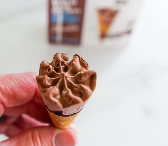 Sweet on Trader Joe's DairyFree Mini Frozen Dessert Cones Bake at 350°