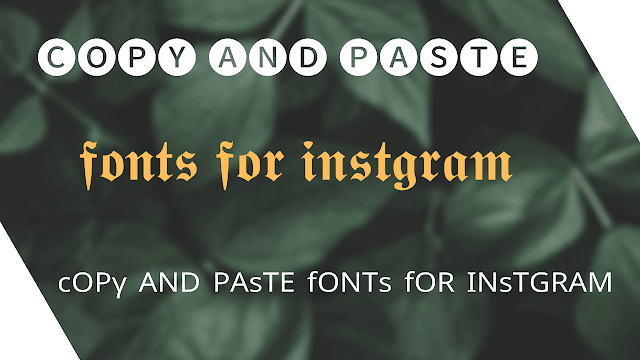 Copy and Paste Fonts