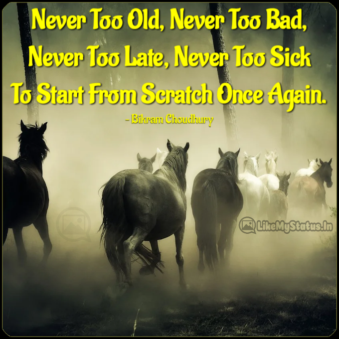 Never Too Old... Inspirational Life Changing Quote..