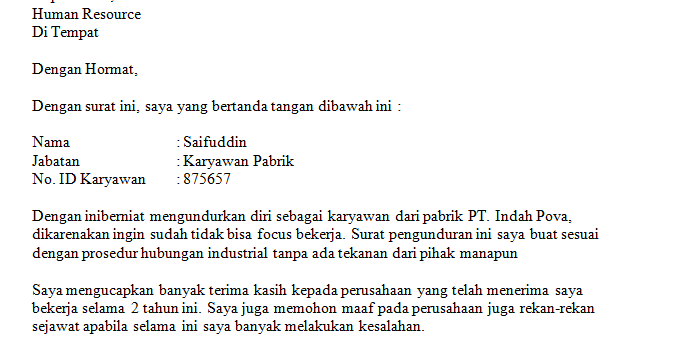 Bagaimana Cara Membuat Surat Pengunduran Diri Dari ...