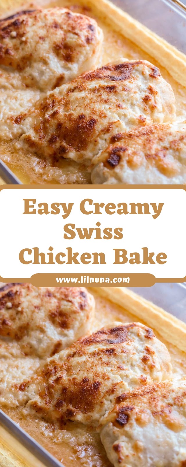 Easy Creamy Swiss Chicken Bake