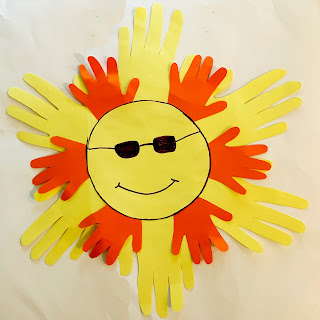 Parent/Child Hand Print Sun Craft