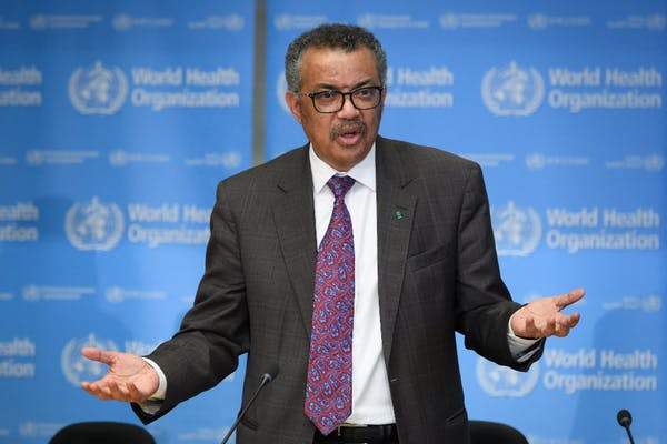 منظمة الصحة العالمية : العالم لا يزال في منتصف الموجة الأولى من تفشي فيروس كورونا ومقبل على"ذروة ثانية فورية" منظمة الصحة العالمية : العالم لا يزال في منتصف الموجة الأولى من تفشي فيروس كورونا ومقبل على"ذروة ثانية فورية"