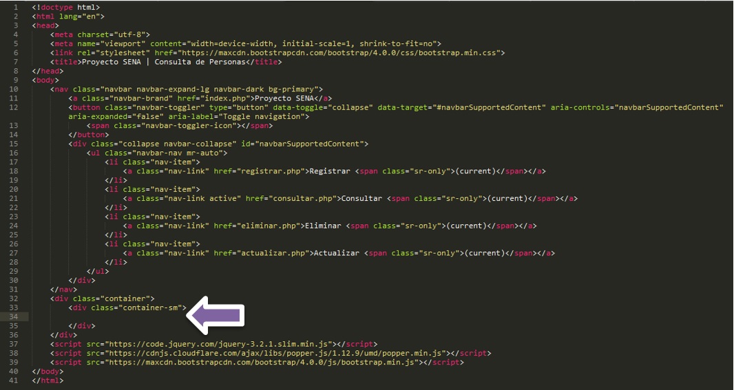 Registro de personas en Php y MySQL