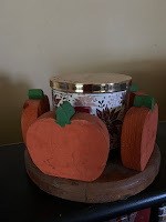 Pumpkin candle holder