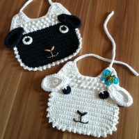 lamb baby bib crochet