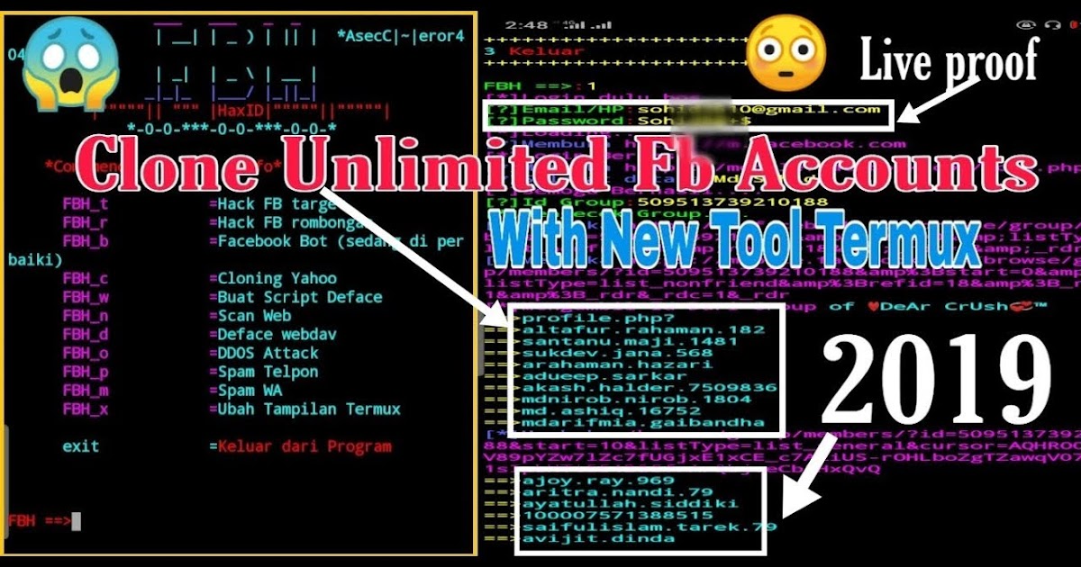 Technical ab: How to clone unlimited old Facebook accounts with Termux