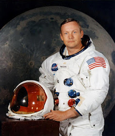 Neil Armstrong, the first man to walk on the moon, poses for his NASA portrait ahead of his historic Apollo 11 mission in July 1969
