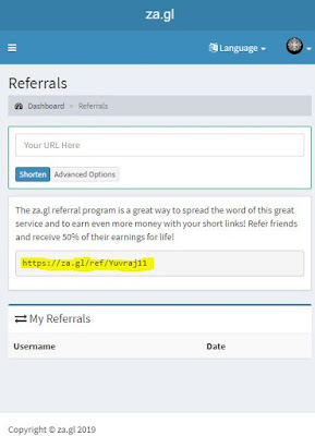 How To Earn Money By Shorten The Link With Za.gl!