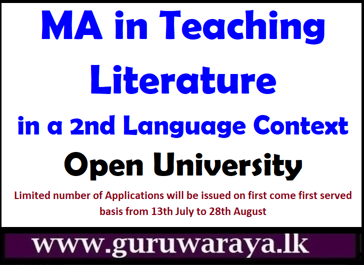 MA in Teaching Literature in a Second Language Context 