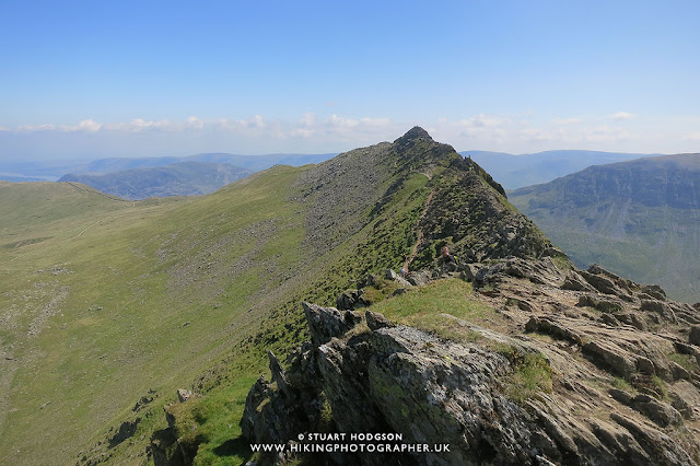 Striding Edge, Helvellyn, walk, hike, route, Patterdale, Glenridding, Ullswater, Lake District