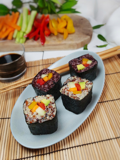 makis végétariens au riz noir et quinoa makis végétariens au riz noir et quinoa