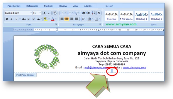 Cara Membuat Kop Surat Di Microsoft Word Cara Aimyaya