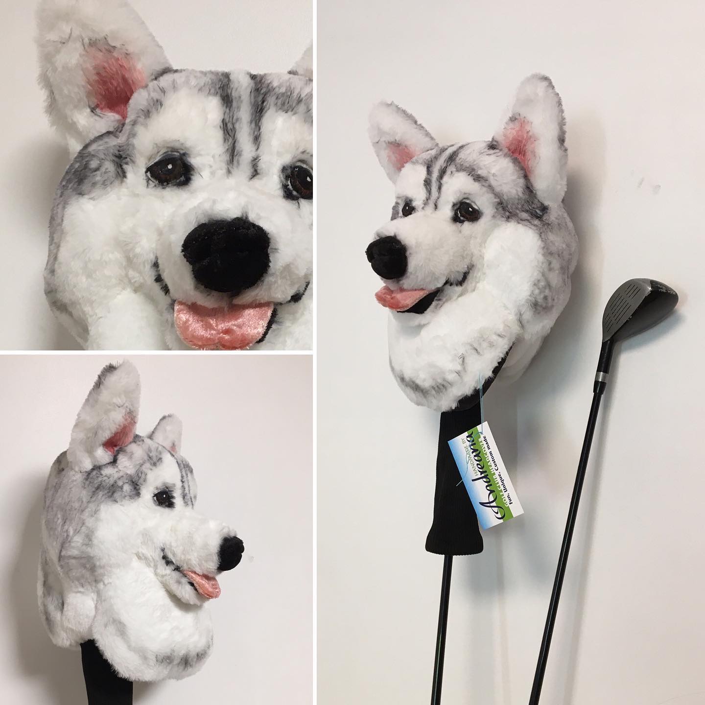 Custom Golf headcovers and puppets Custom made golf headcover Husky