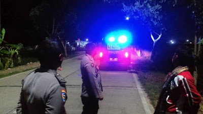 Jaga Kamtibmas dan Imbau Prokes, Polsek Kramatwatu Polres Serang Kota Gelar Patroli Cipkon
