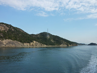 Remote part of Naoshima island in the Seto Inland sea taken while on ferry from Naoshima (Miyanoura) to Uno.