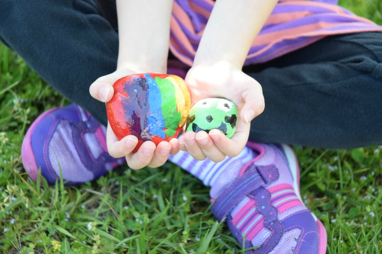 Painted Treasure Rocks What Can We Do With Paper And Glue