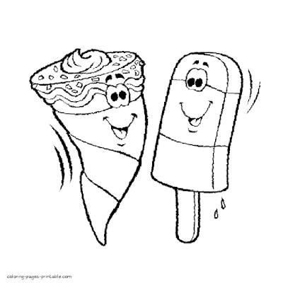 Popsicle Coloring Page 9