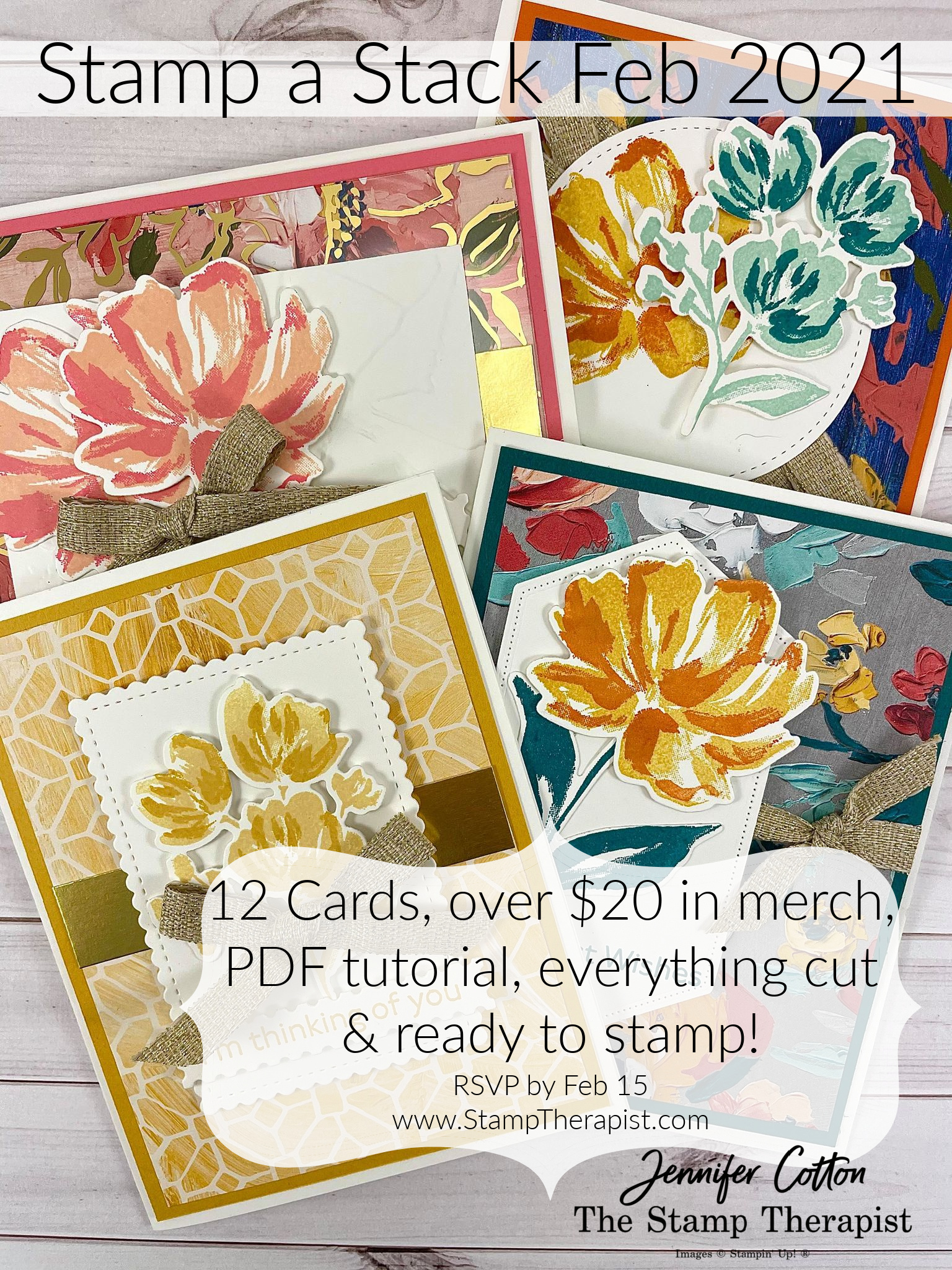 The Stamp Therapist Three cards with Stampin' Up!®'s Art Gallery Bundle