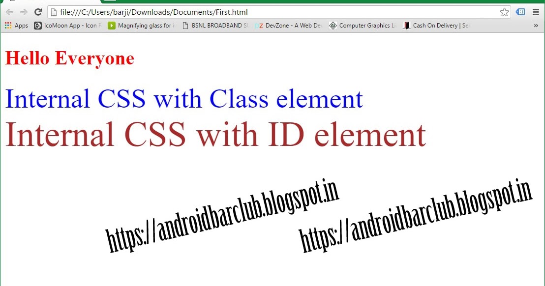 Internal CSS | How to use Internal CSS in HTML Web page