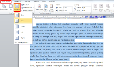 Cara Membuat Kolom Koran Di Microsoft Word Bang Ontak