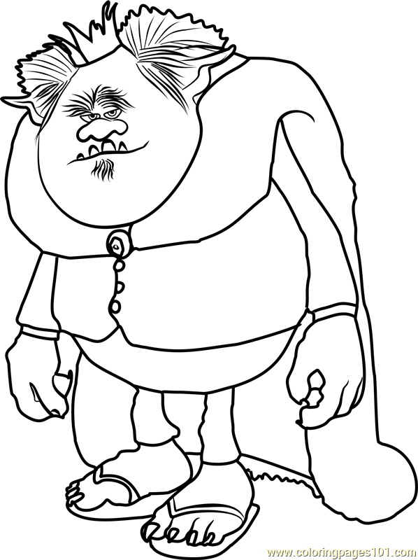 Bridget from Trolls Coloring Page Color Online - My Best Partys