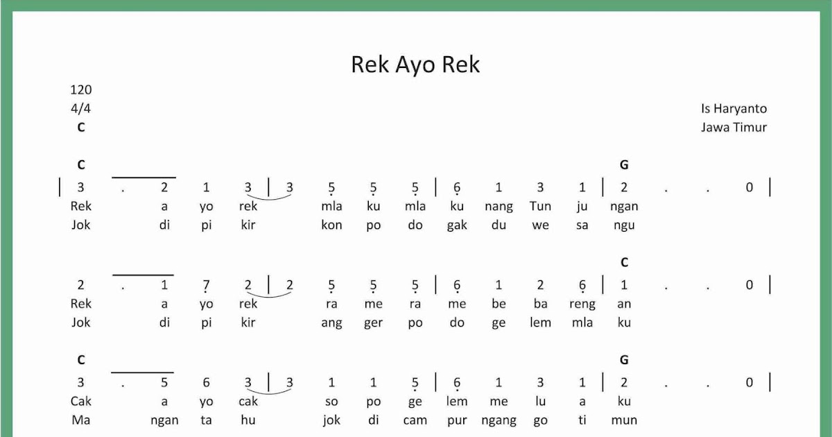 Piano Lagu Daerah