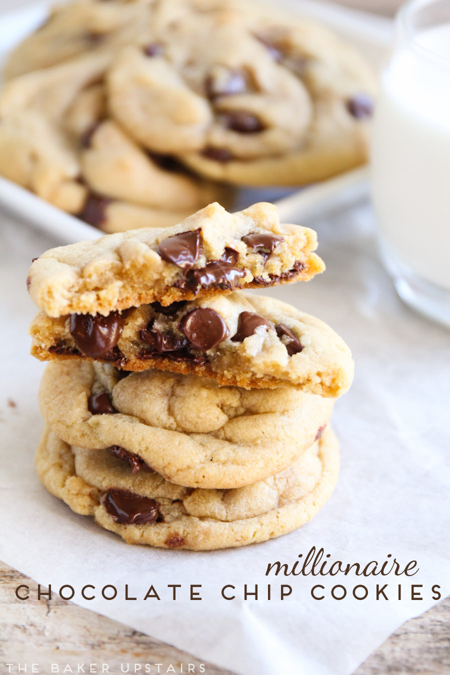 These millionaire chocolate chip cookies are so rich and indulgent, and over the top delicious!